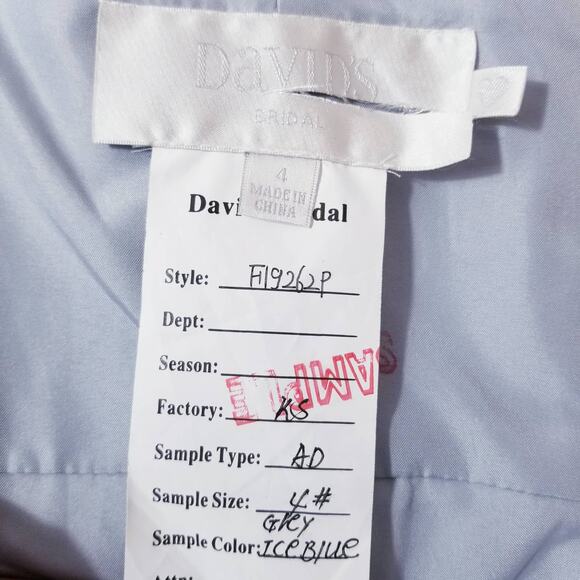 David's Bridal Floral Print Bridesmaid Dress Strapless High Low - Picture 2 of 11